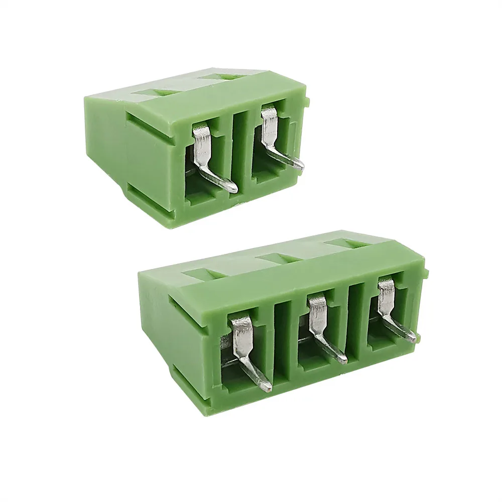 20 piezas-Bloque de terminales de tornillo PCB, Conector recto enchufable, empalmable, 7,5 V, 10A, verde, 3 P, 2/3mm, paso, 300 pines - imagen 4