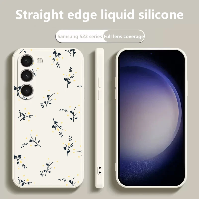 Bonitas flores funda de teléfono para Samsung A55 5G fundas Galaxy A15 A35 A14 A34 A54 A13 A33 A53 A52S S24 Ultra S23 S22 Plus S21 FE - imagen 2
