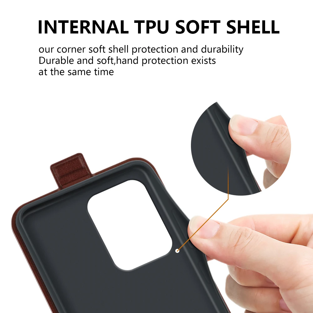 Para Oppo Reno 13F Funda de cuero con tapa Funda suave Cartera Vertical de cuero con ranura para tarjeta de crédito para Oppo Reno 13F - imagen 5