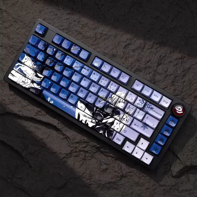 Sakura Raven2 teclas 131 teclas Pbt recubiertas de cerámica frontal liso perfil Xda Teclado mecánico teclas de dibujos animados regalo - imagen 4