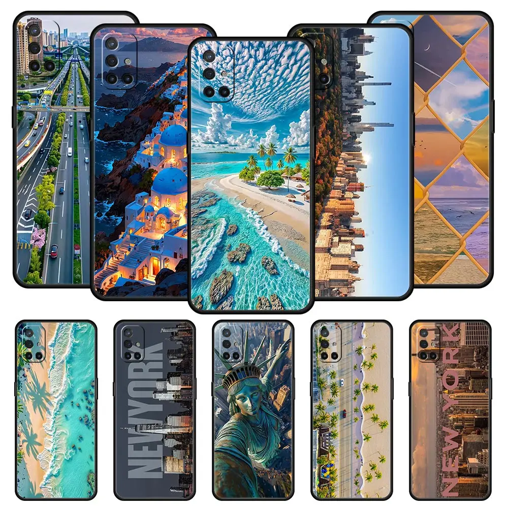 Funda de playa NYC New York City para OnePlus 15 13 12 11 10 9 8 13T 10T 7T Pro 13R 12R 9RT 8T Nord 4 2T CE 2 3 5G Lite
