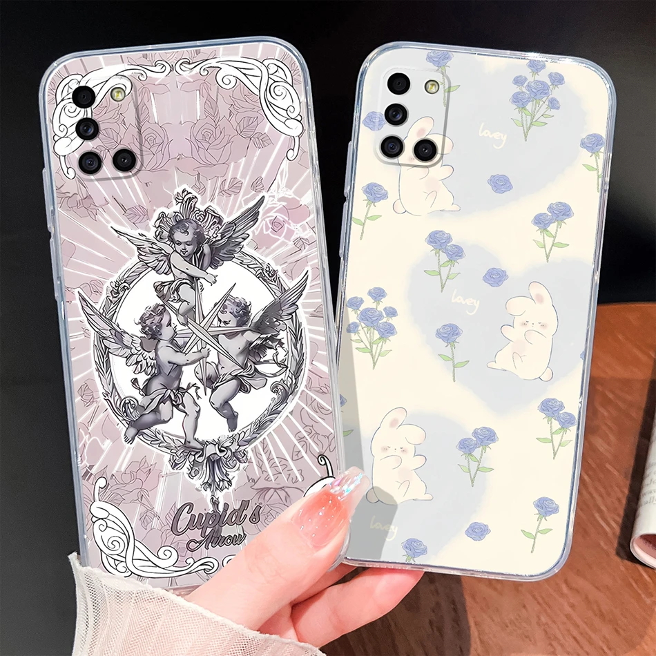 Para Samsung Galaxy A31 A51 A71 4G 5G Funda de teléfono patrones creativos de peces suave TPU transparente silicona ligera Funda - imagen 2