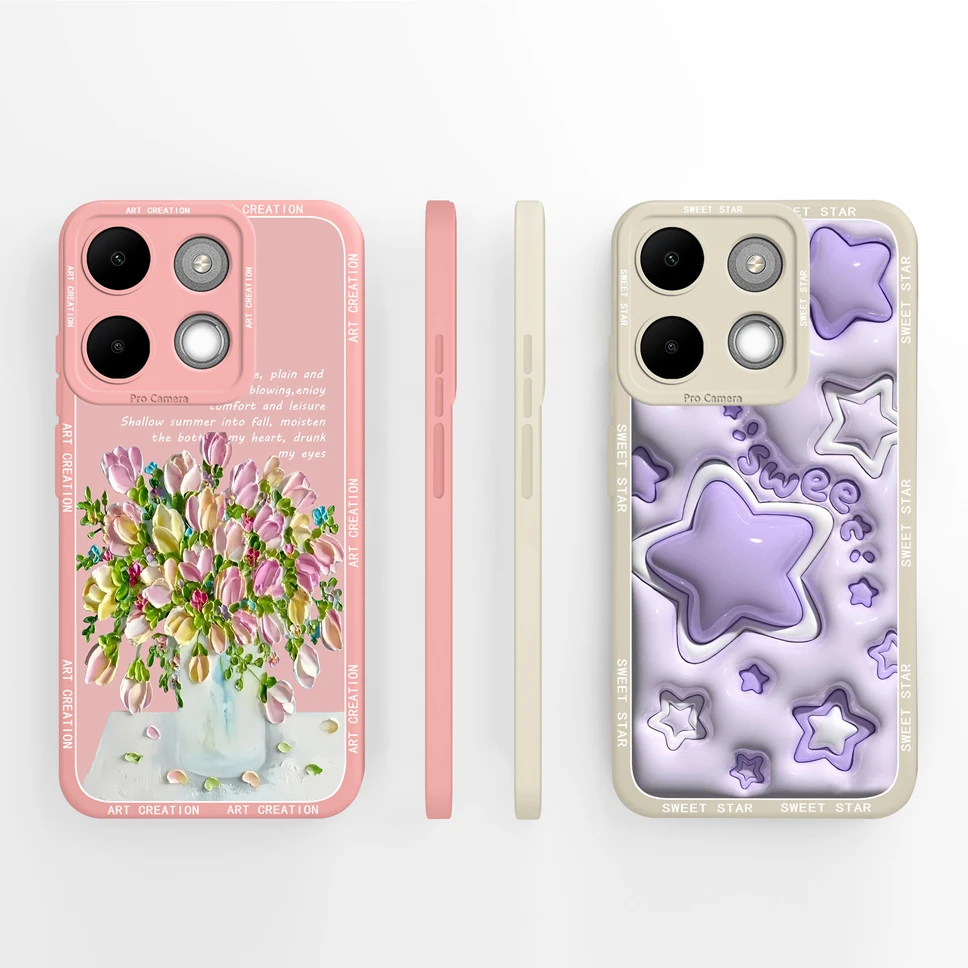 Funda protectora de silicona líquida para Infinix Smart 7 Plus, Carcasa con estilo simple y elegante