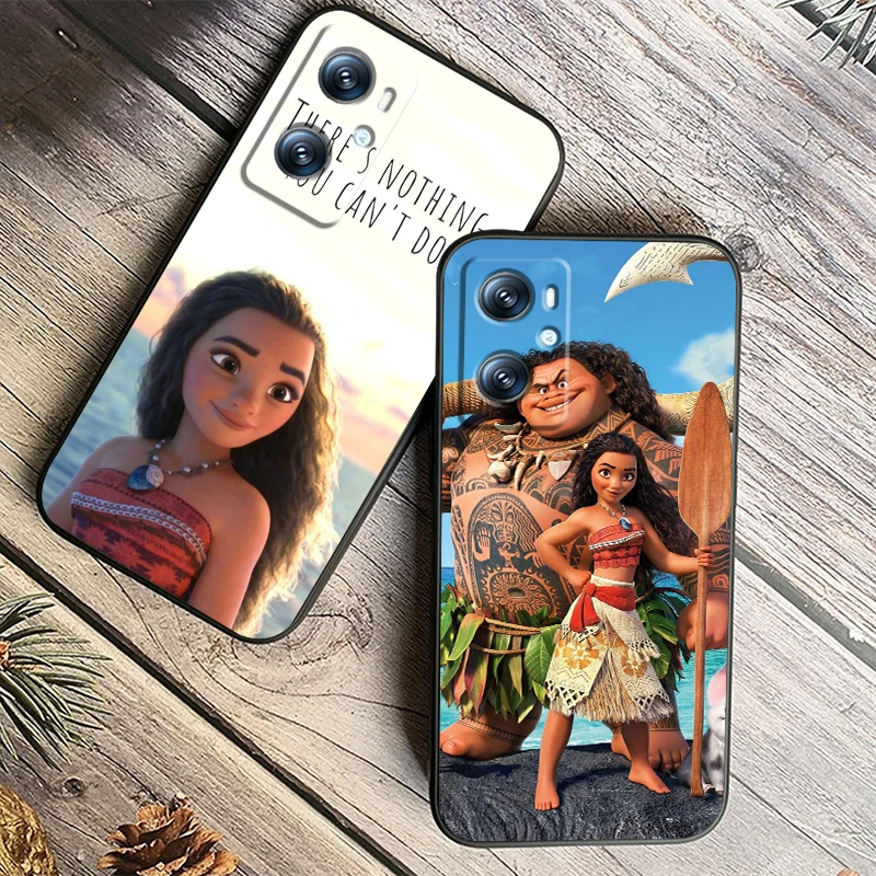 Película Disney Moana Ocean para OPPO Find X5 X3 X6 A54S A5 A94 A16 A53S A57 A74 A72 A98 A78 A96 A9 5G, funda suave negra para teléfono - imagen 2