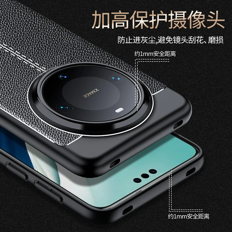 Funda de teléfono de cuero de lujo para Huawei Mate 70 Pro Celulares Funda de negocios de silicona para Huawei Mate 70 Pro Plus чехол Funda - imagen 4