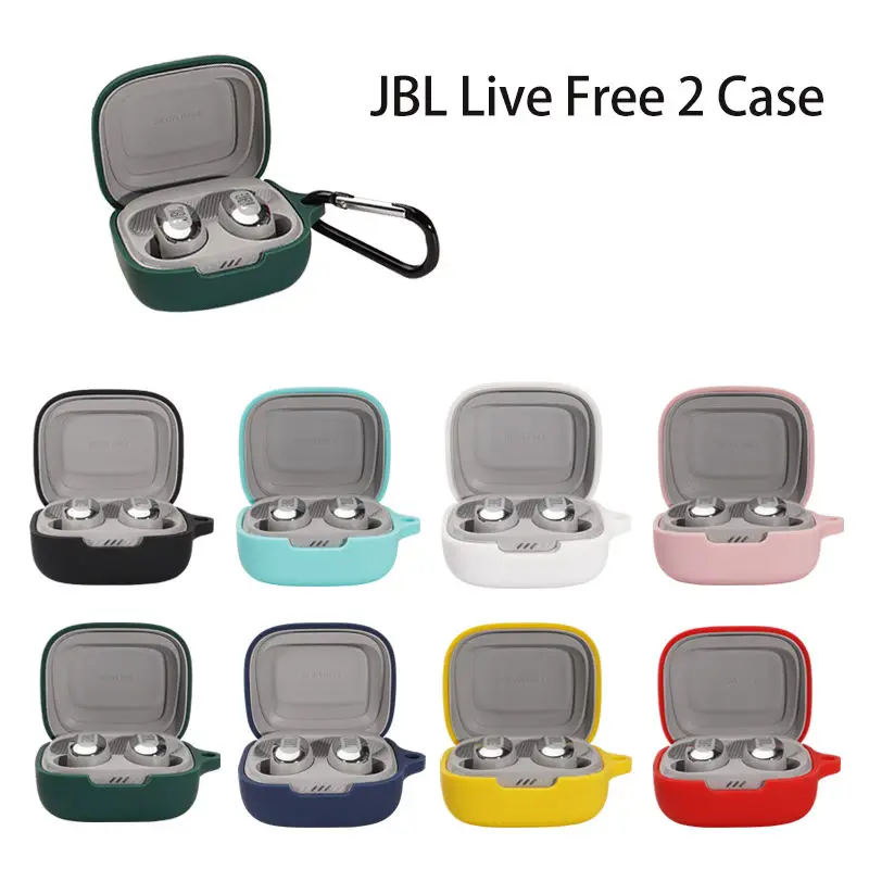 Para JBL Live Free 2 TWS funda protectora para auriculares Live Free2 anticaída silicona suave auriculares inalámbricos Bluetooth transporte - imagen 2