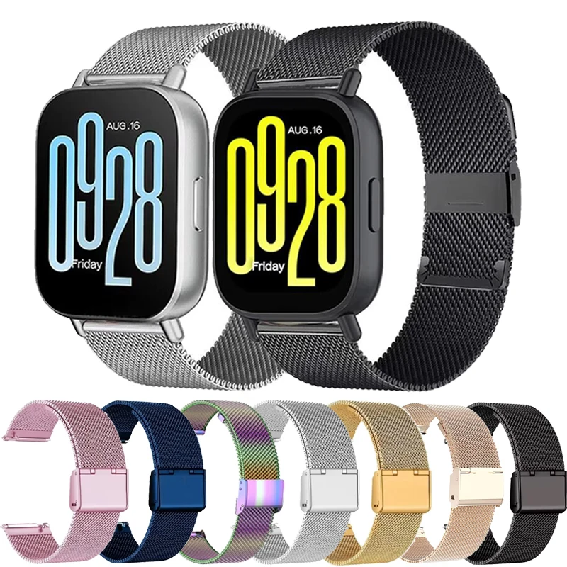 Correa de reloj milanesa de 22mm para Redmi Watch 5, pulsera de Metal activa para Redmi watch 5 Lite, Correa de acero inoxidable