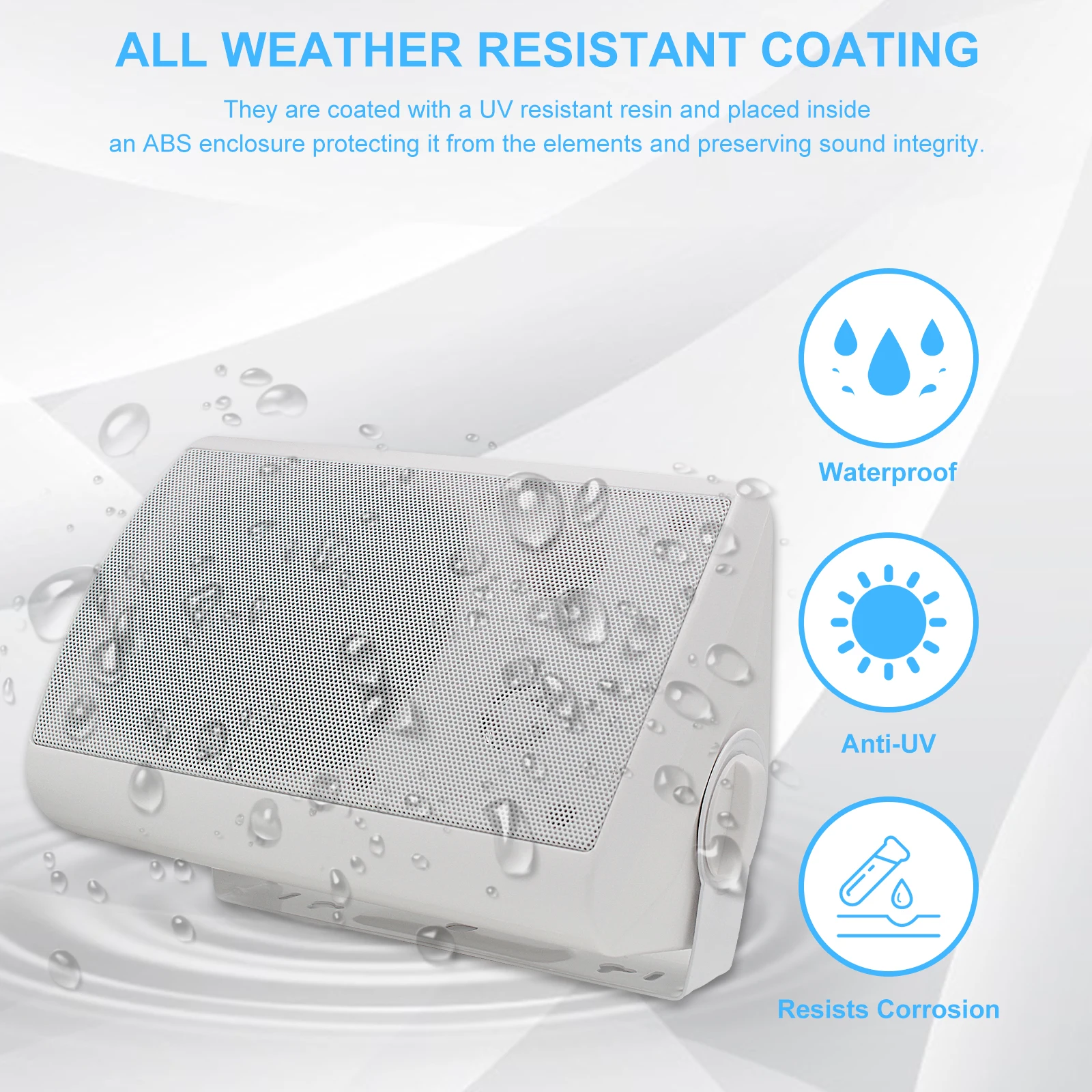 Herdio-Altavoces pasivos de 5,25 "y 600 vatios, dispositivo estéreo de rango completo con cable, resistente al agua, montaje en pared, volumen fuerte para Patio - imagen 4