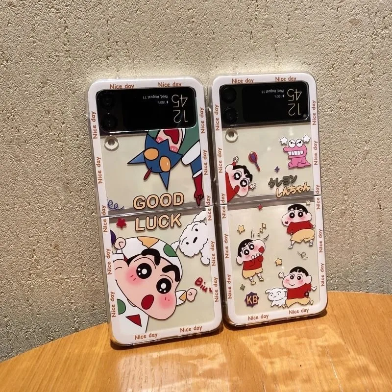 Funda de teléfono Anime Noharas Shinnosukes para Samsung Galaxy Z Flip 3 4 Z Flip 5 6 Z Fold 4 5G PC, cubierta trasera suave anticaída - imagen 2