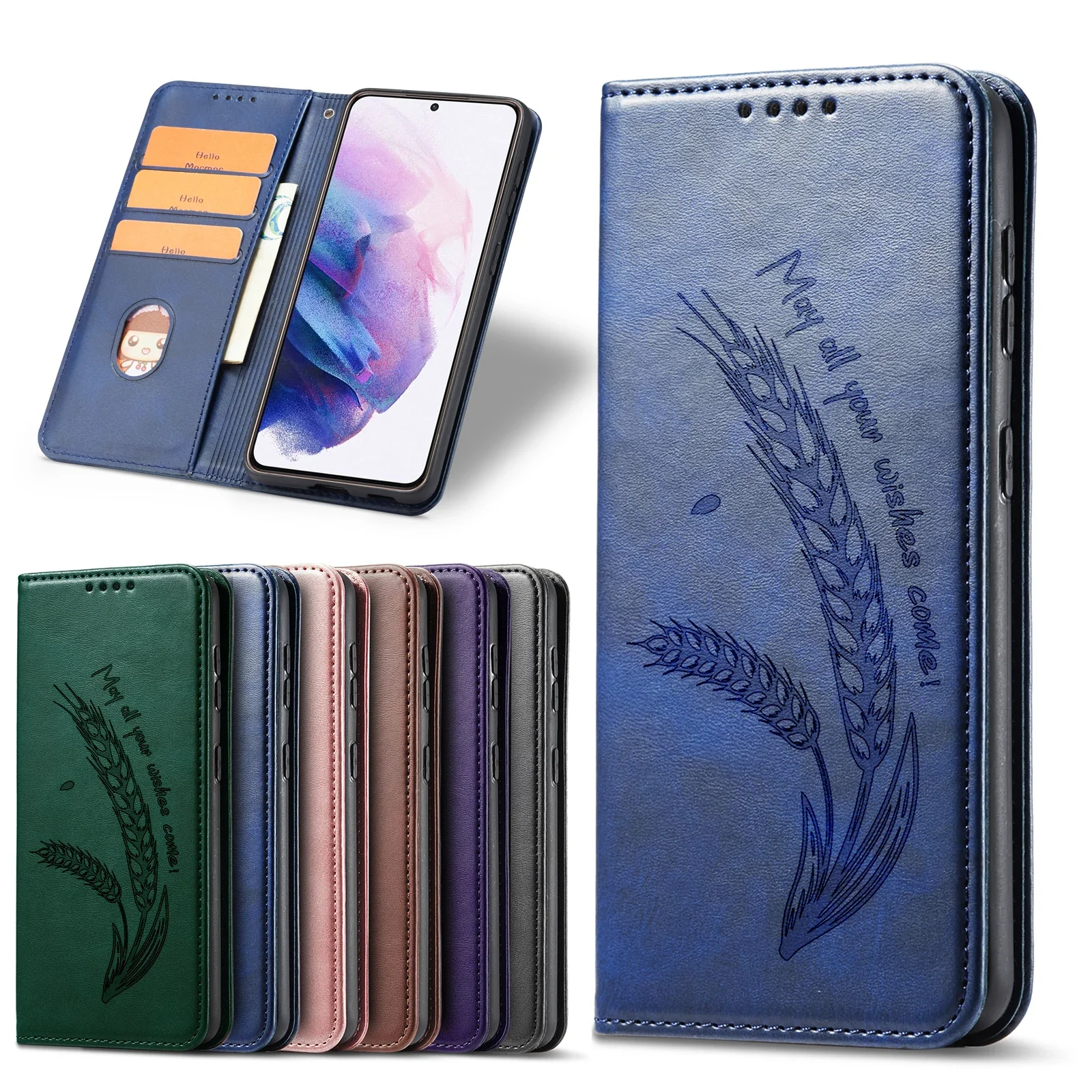 Funda de cuero magnética para teléfono Samsung Galaxy A13 A23 A33 A53 A73 A14 A24 A34 A54 A15 A25 A35 A55 A04s A05s - imagen 4