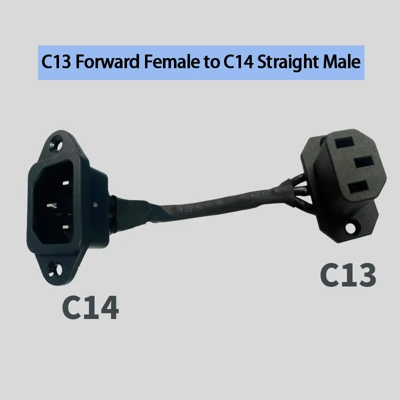 Cable de alimentación IEC C13 a C14 macho a hembra 16AWG Cable de alimentación de computadora IEC 320 C14 a C13 Cable de extensión de alimentación 0,1 m-0,8 m 250V 10A - imagen 5
