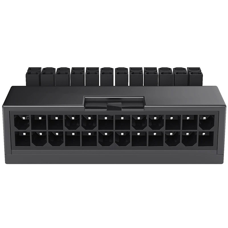 TEUCER ordenador ATX adaptador de enchufe de alimentación, 90 grados, 24 Pines, placa base, conectores de alimentación, Cables de fuente de alimentación modulares - imagen 5