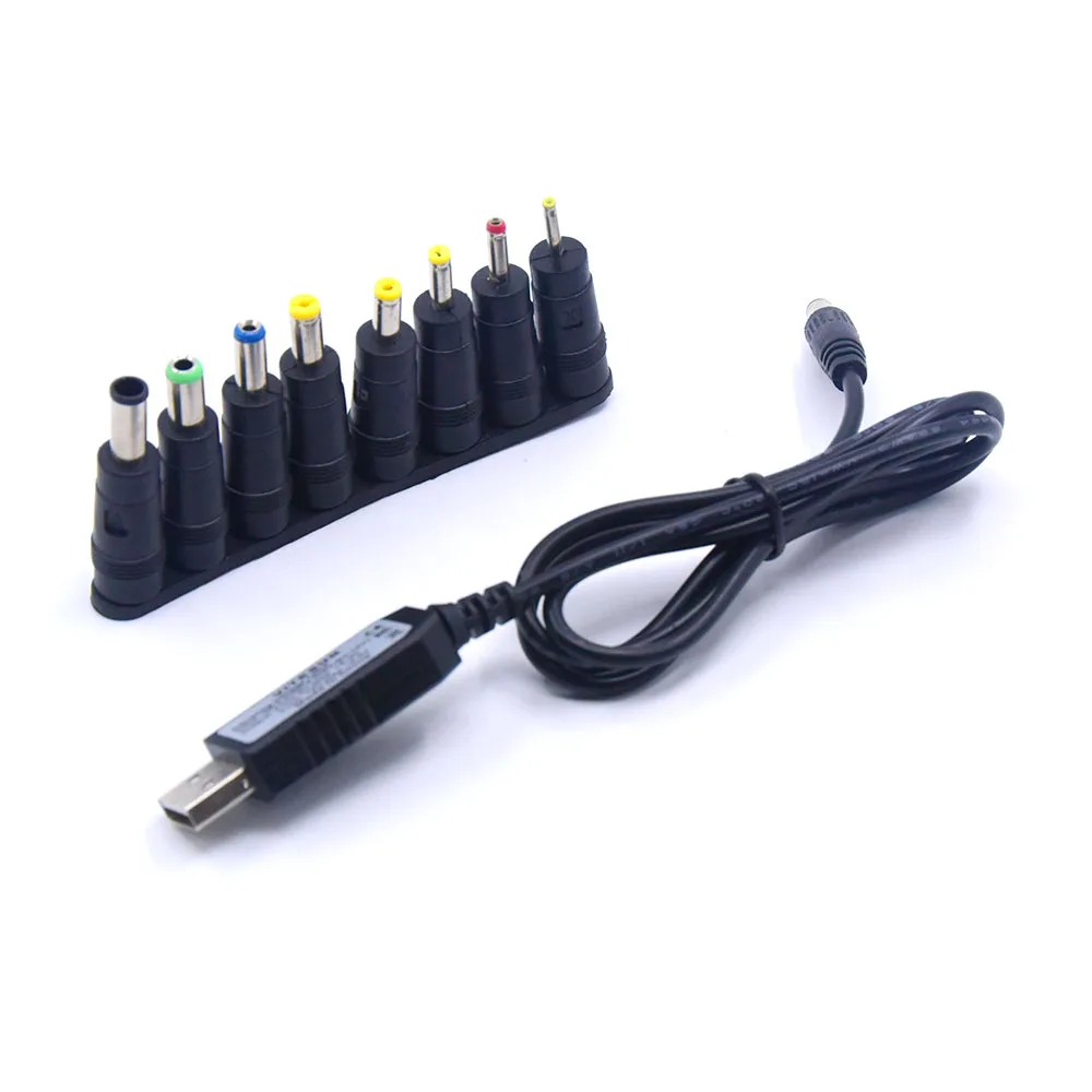 QC 3,0 USB a DC 5V-12V 6V 9V voltaje ajustable paso 0,2 V Cable de alimentación 8 convertidores para enrutador WiFi altavoz ventilador batería simulada - imagen 4