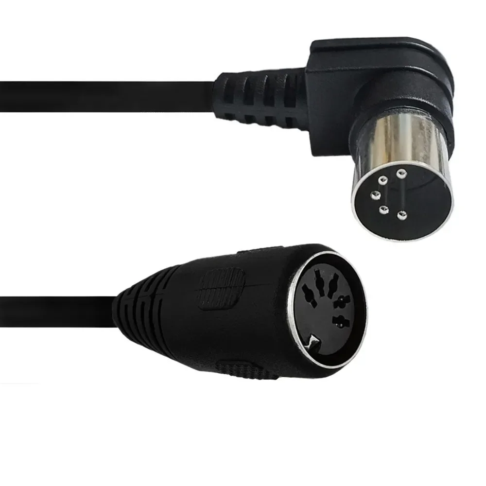 Cable adaptador MIDIAT de Audio DIN macho a hembra de 5 pines MIDI de 90 grados en ángulo recto para teclado MIDI Cable de extensión MIDI - imagen 4