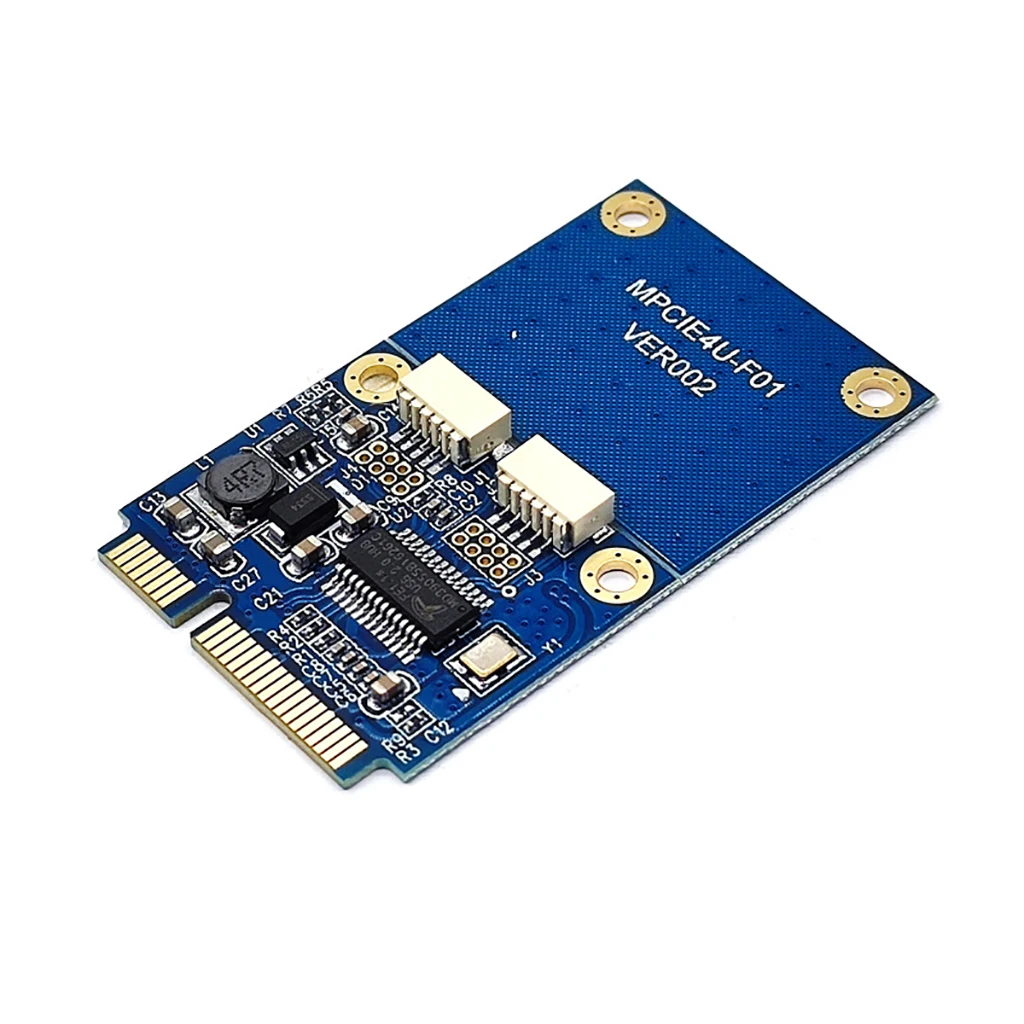 Mini adaptador PCI-E PCI Express a USB Dual, convertidor mPCIe a 5 pines, 2 puertos, USB2.0, para Mini Tarjeta de altura completa/media/disco flash USB - imagen 2