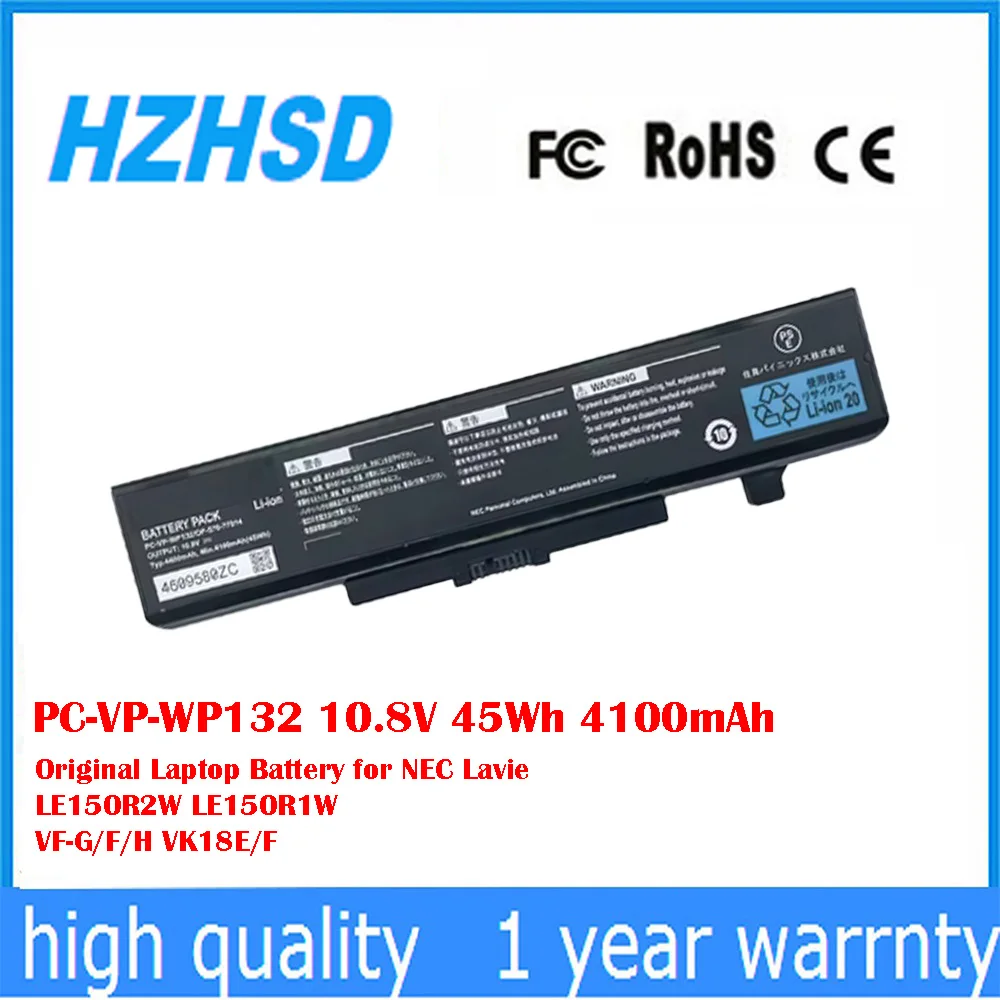 PC-VP-WP132 10,8 V 45Wh 4100mAh batería Original del ordenador portátil para NEC Lavie LE150R2W LE150R1W VF-G/F/H VK18E/F