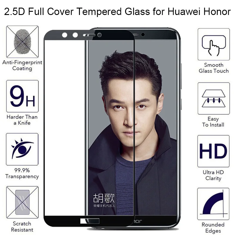 Vidrio templado para Huawei Y9 2019, Protector de pantalla para Honor 9 Light 10 Lite, 8X, 6X, 7X, 7S, 8 Pro - imagen 2