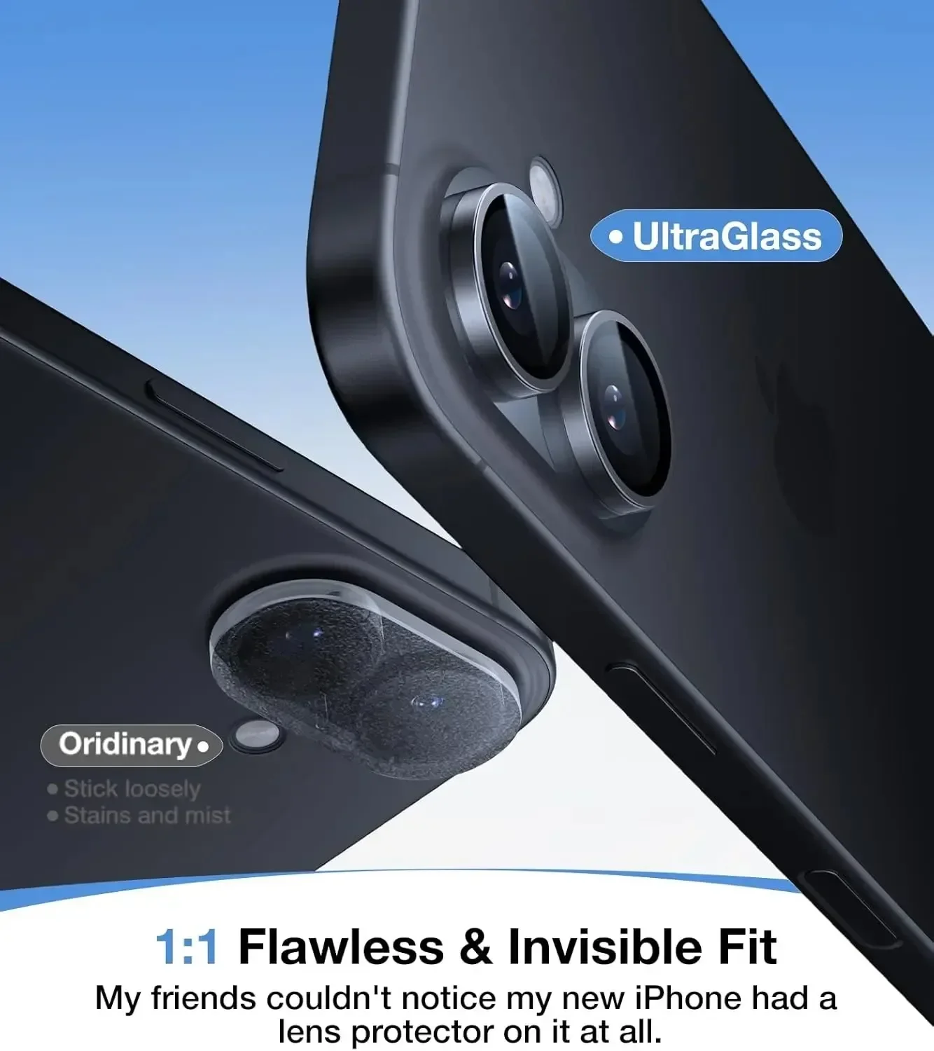 1-3 piezas para IPhone 17 cámara trasera película protectora de vidrio templado colores originales-negro plata luz púrpura azul verde - imagen 2