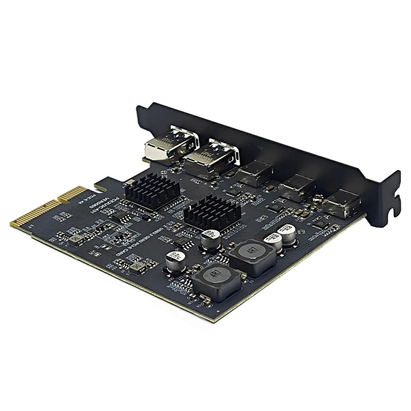 Adaptador PCI Express X4 a 3 puertos tipo C + 2 puertos USB3.2 Gen2 10gbps ASM3142 + VL822 Chip PCIE tarjeta de expansión USB 3,2 HUB, nuevo - imagen 3