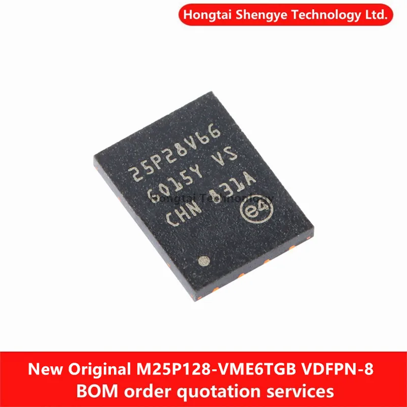 Nueva serigrafía Original 25P28V6G VFDFPN-8 M25P128-VME6TGB 128Mb Serial Flash memoria integrada IC Chip