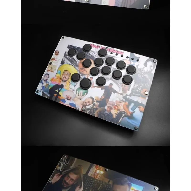 Hitbox Mini teclado pegatinas personalizadas PS5 juego de lucha desafío Obox Joystick teclas de nailon Pi Street Fighter 6 para jugadores - imagen 2