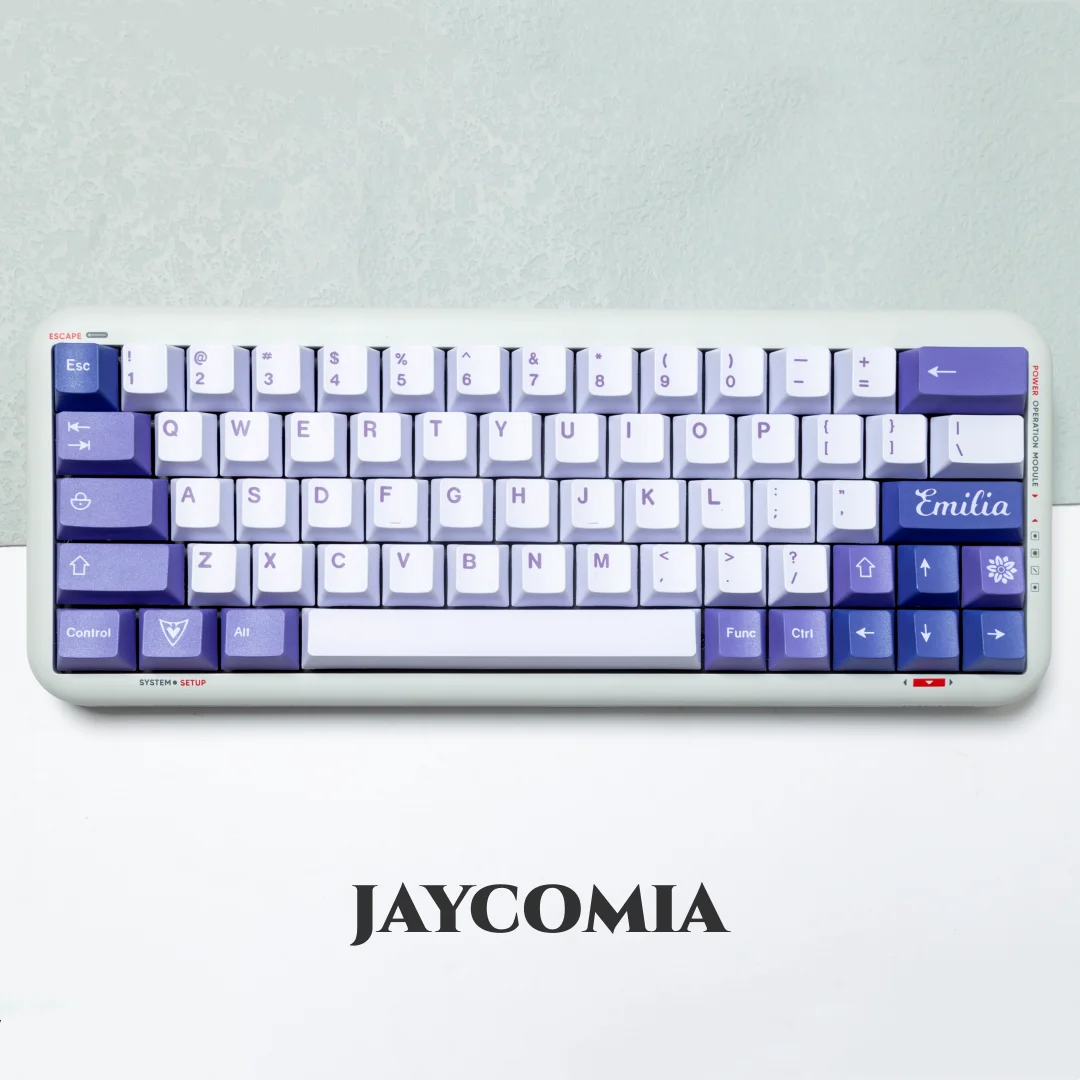 Teclas Cherry PBT Dye Sub para teclado mecánico, 145 teclas, juego de juegos Frost Witch Emilia, teclas púrpuras, teclas Mx Switch DIY - imagen 3