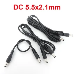 Cable alimentación CC macho-macho 5,5x2,1mm para cámaras