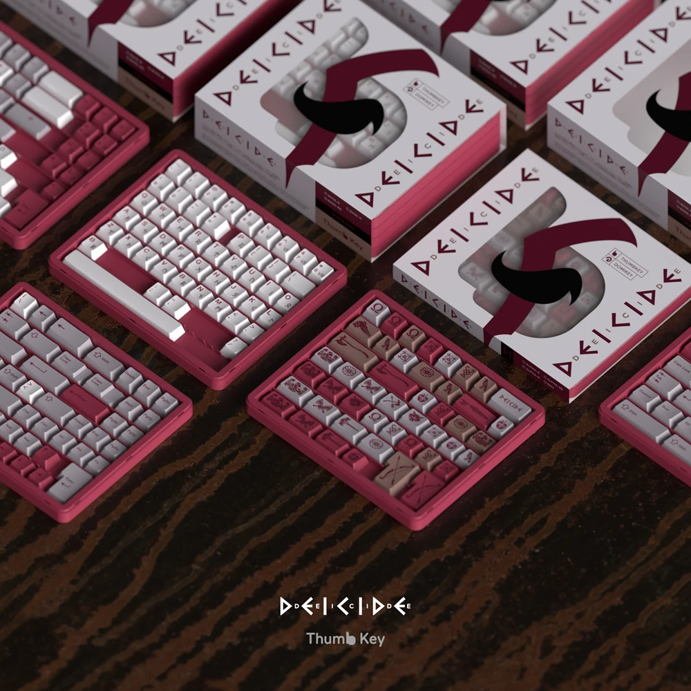 Thumbkey x Domikey deicida Keycap Cherry Profile Dye Subbed Keycap Set thick PBT para teclado BM60 CSTC75 BM65 BM68 XD60 wooding - imagen 4