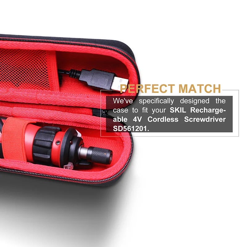 LTGEM-estuche rígido de EVA para destornillador inalámbrico, bolsa de almacenamiento recargable, 4V - imagen 3