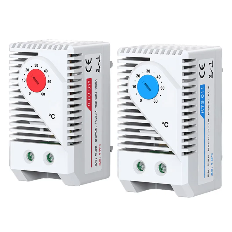 KTS011 KTO011 NO NC Controlador de temperatura Interruptor mecánico Gabinete Termostato y control de humedad 0-60 ℃ AC250V 10A - imagen 2