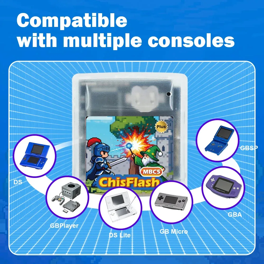 Cartucho regrabable ChisFlash GBC/GB MBC5, almacenamiento de 8MB, carrito SRAM de 128KB para consola de juegos portátil Gameboy/Gameboy Adavance - imagen 4