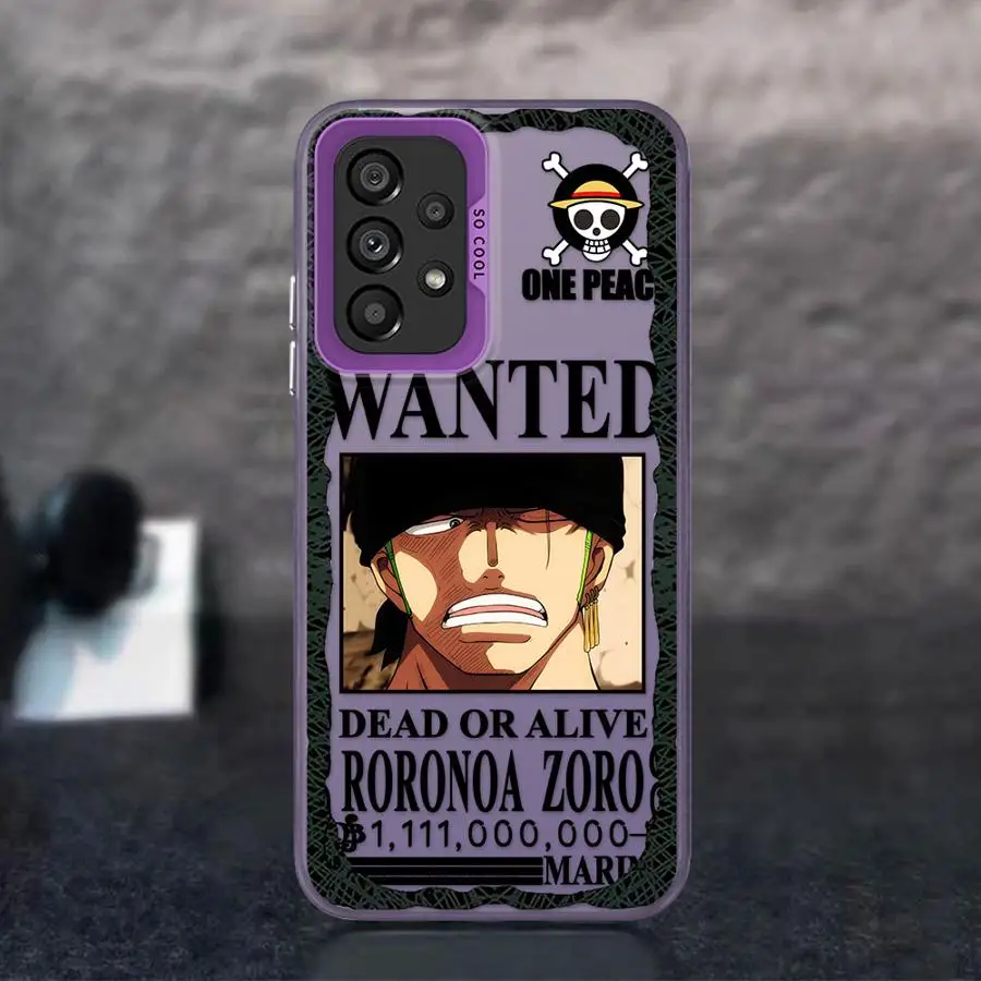 Funda de teléfono Anime Ones Pieces Zoro para Samsung Galaxy A25 A34 A53 A24 A23 A36 A22 A52 A33 A26 A73 A32 funda suave - imagen 2
