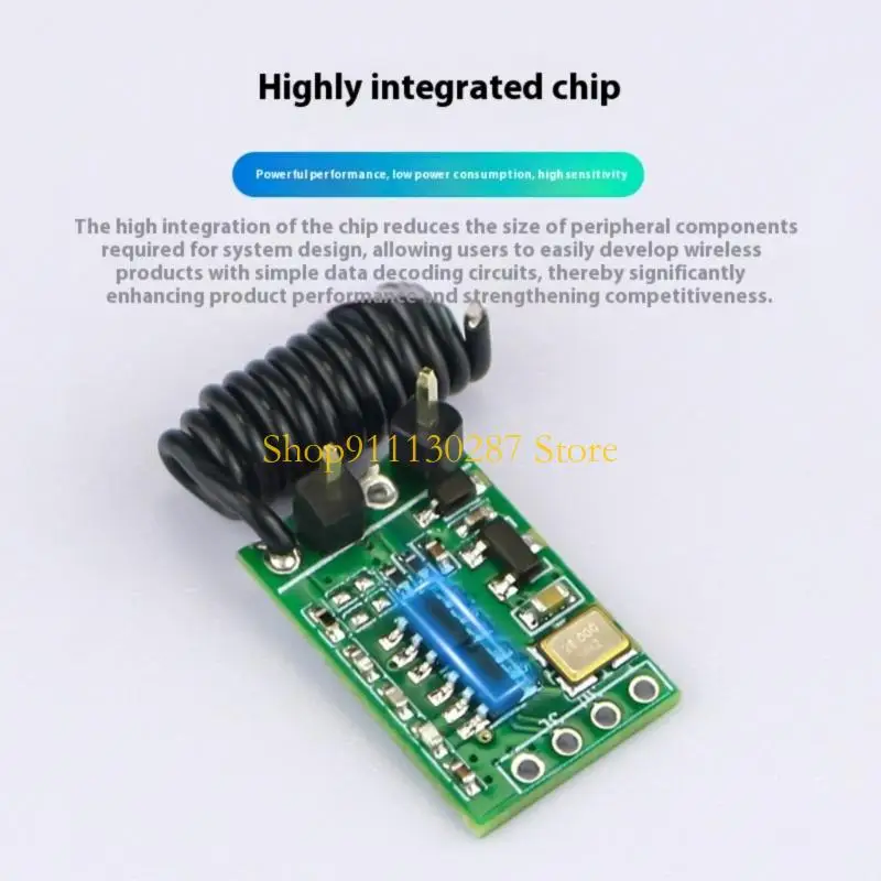 J1HC Miniatur-ABS-Gehäuse-Dekodierungsmodul mit dynamischer Leistungsanpassung 315 MHz/433 MHz für Fahrzeugsicherheitssysteme
