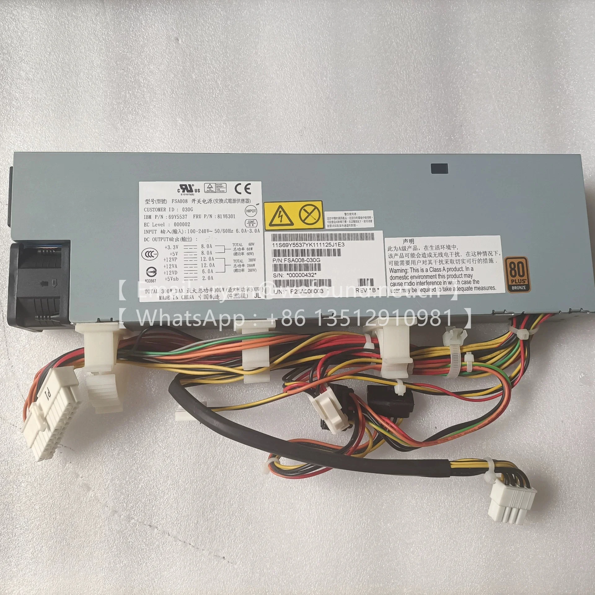 X3250M4 300W 81Y6301 69Y5537 FSA008 FSA008-030G - imagen 3