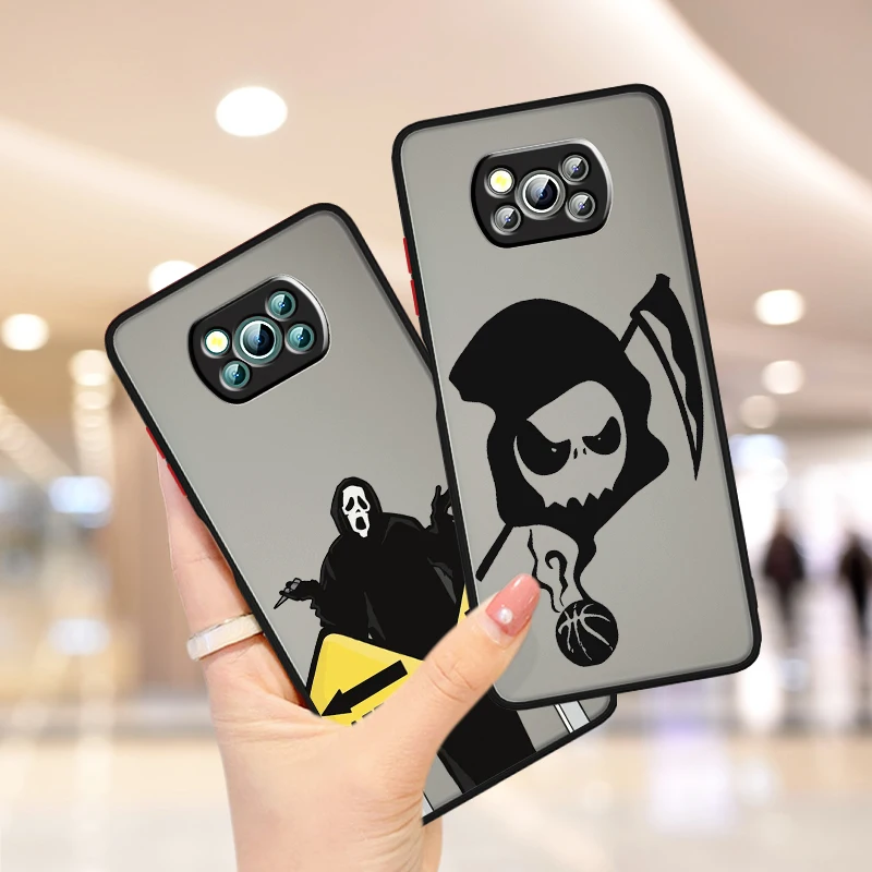 Ghost g-grim r-reaper de dibujos animados translúcidos para Xiaomi Mi, Poco X5, X4, X3, M6, M5S, M5, M4, M3, F5, F4, F3, F6 Pro, 5G - imagen 2