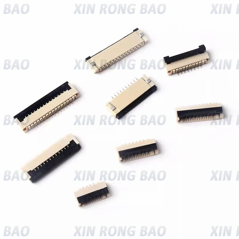 10 Uds 0,5mm 1mm paso FPC FFC debajo del conector de Cable plano con enchufe de concha 4P 5P 6P 8P 10P 12P 14P 16P 20P 22P 24P 30P 34P 40P 50
