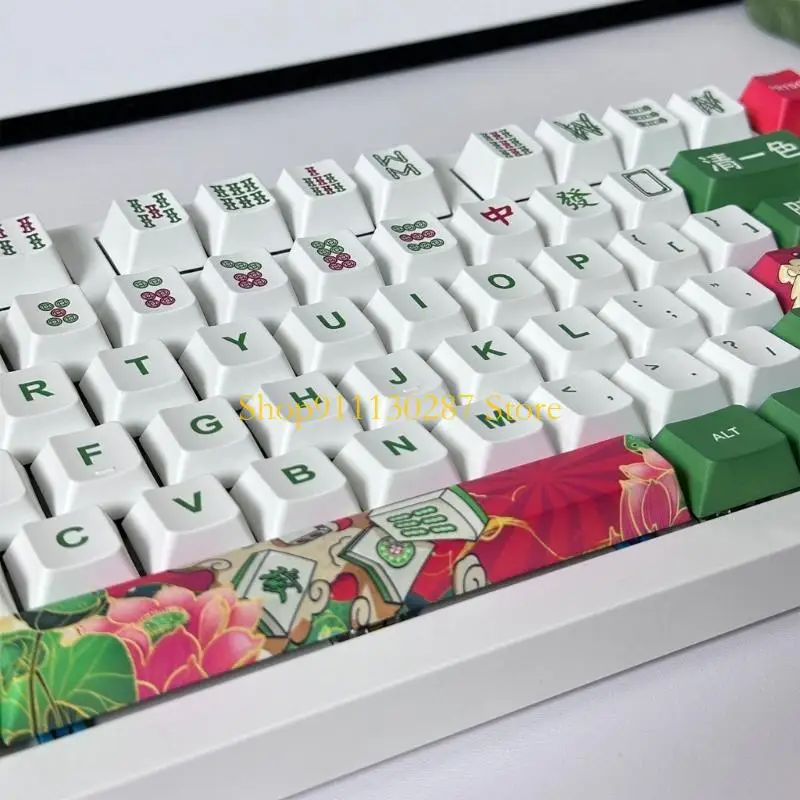 Tecla J1HC Mahjong con temática 125 teclas, altura original y sublimada por calor, mejora escritura