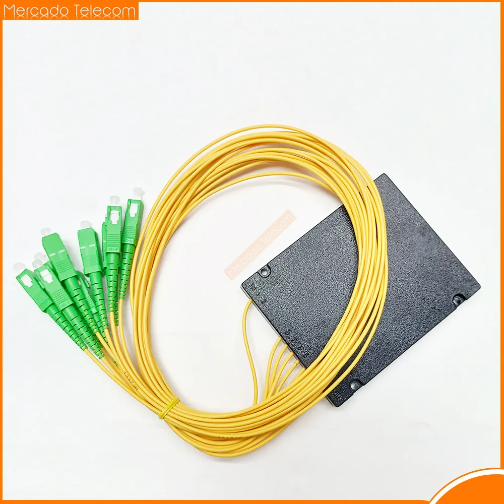 Caja divisora fibra optica SC APC 1x8 PLC - Alta Calidad