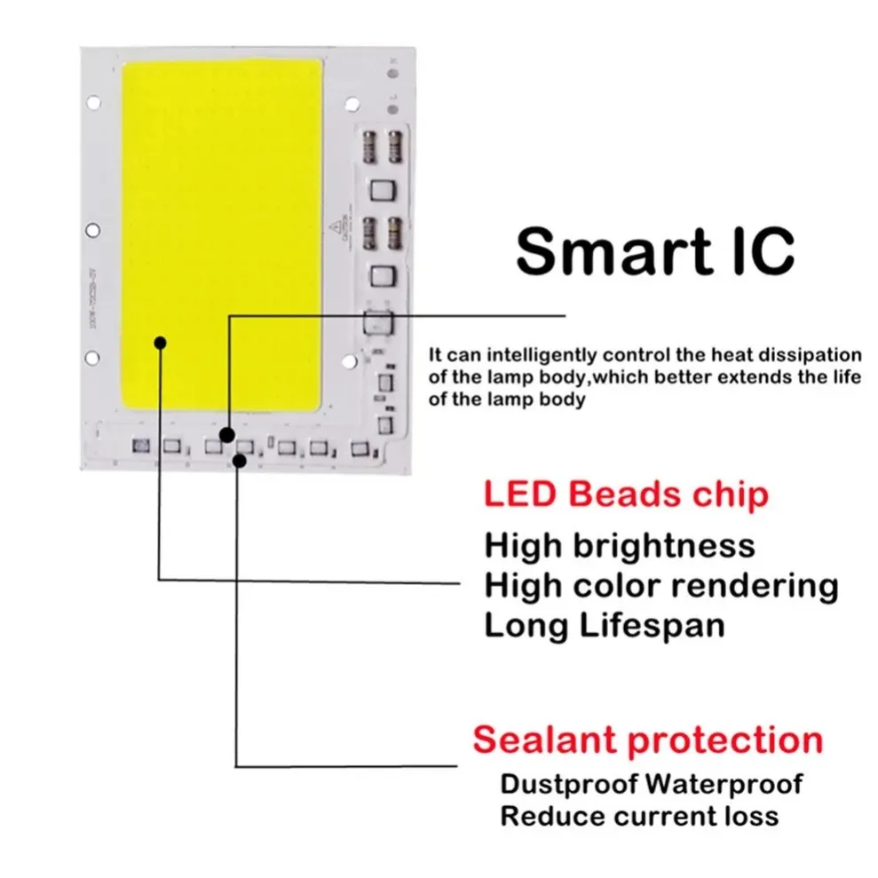 Chip LED COB AC200-240V IC inteligente sin necesidad de controlador lámpara LED para foco de luz de inundación DIY Chip LED COB fuente de luz de iluminación lineal - imagen 3