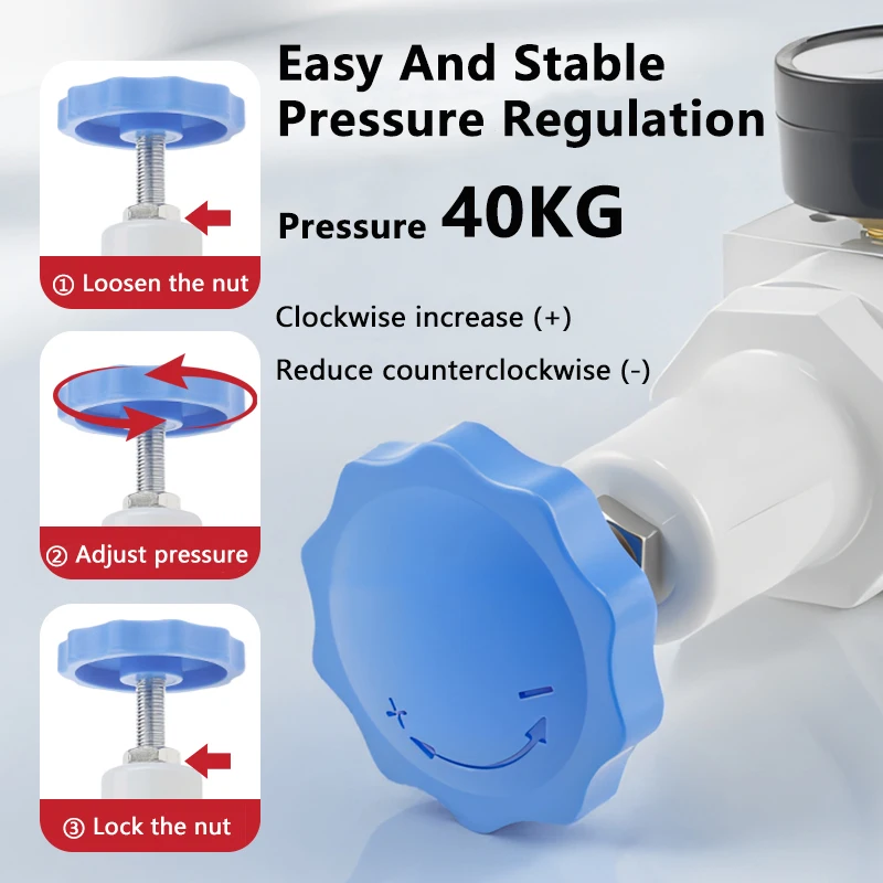 Válvula reductora de alta presión, filtro regulador de presión, separador de agua y aceite para compresor de aire QFRH-08/10/15/25 - imagen 3
