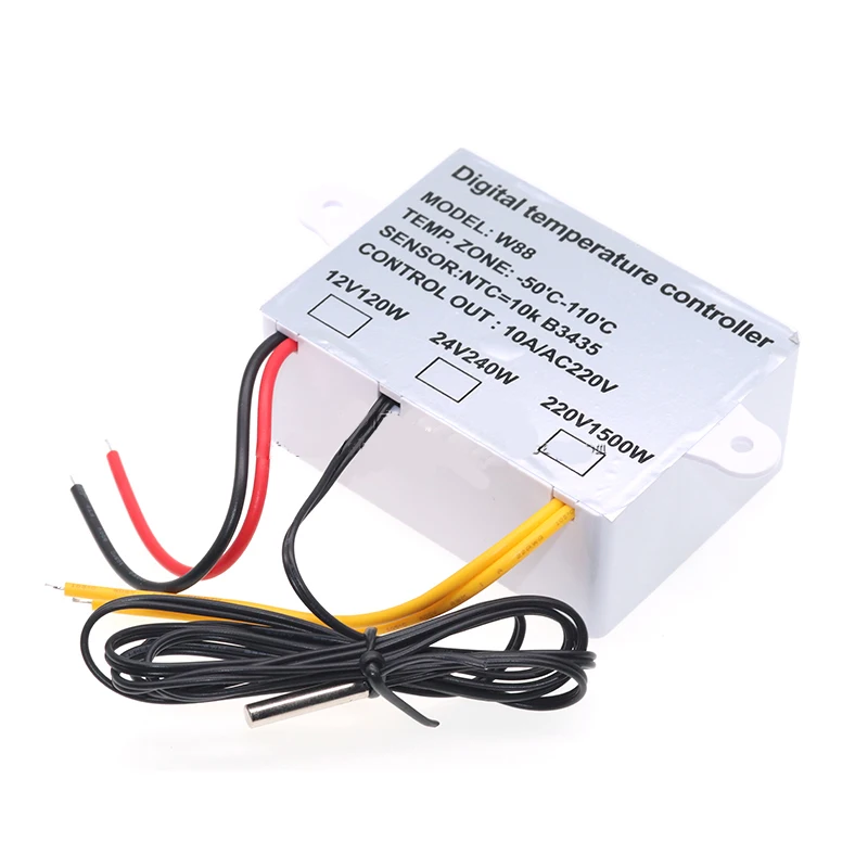 AC220V DC12V 10A Controlador de temperatura LED digital Sensor de interruptor de control del termostato - imagen 4