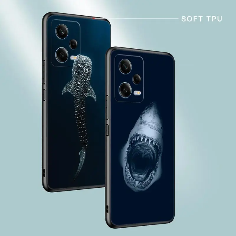 Funda blanda ballena tiburón océano para Xiaomi Redmi Note 13 12 Pro Plus 11 10 9 8 Pro 12S 11S 13C 12C 10C funda trasera de teléfono tiburón - imagen 3
