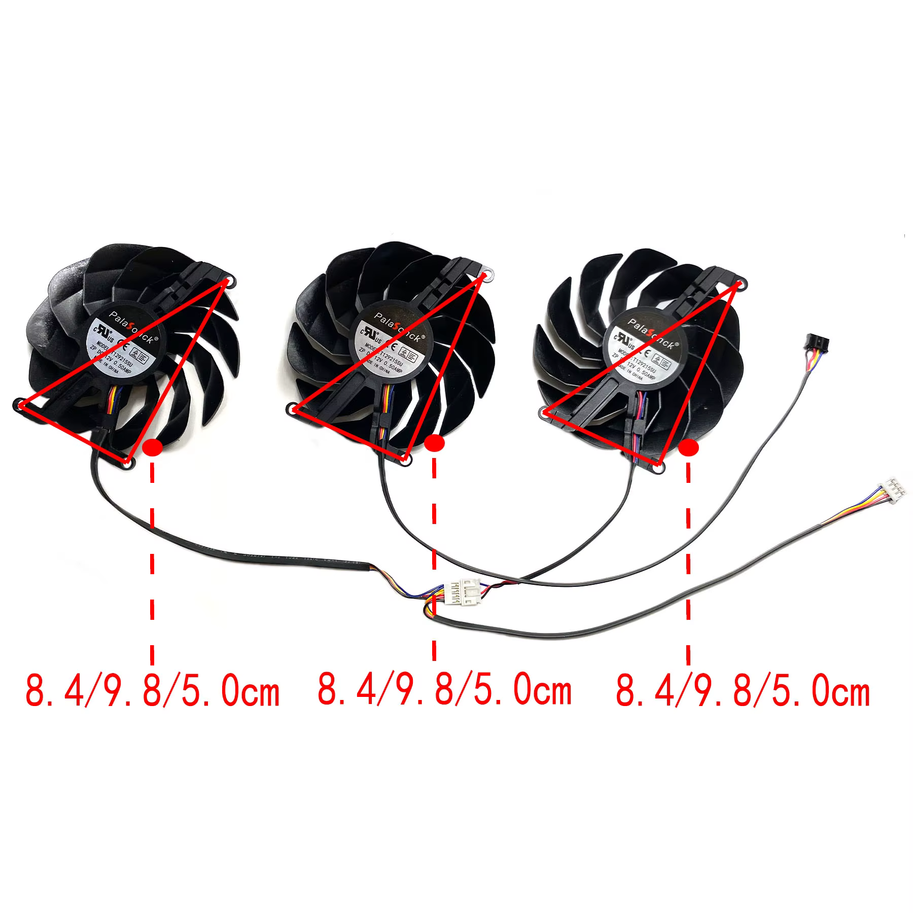 Ventilador de repuesto para tarjeta gráfica Galaxy GeForce RTX3060ti 3070 3070ti 3080 3080ti 3090 GAMER OC, nuevo, T129215SU - imagen 3