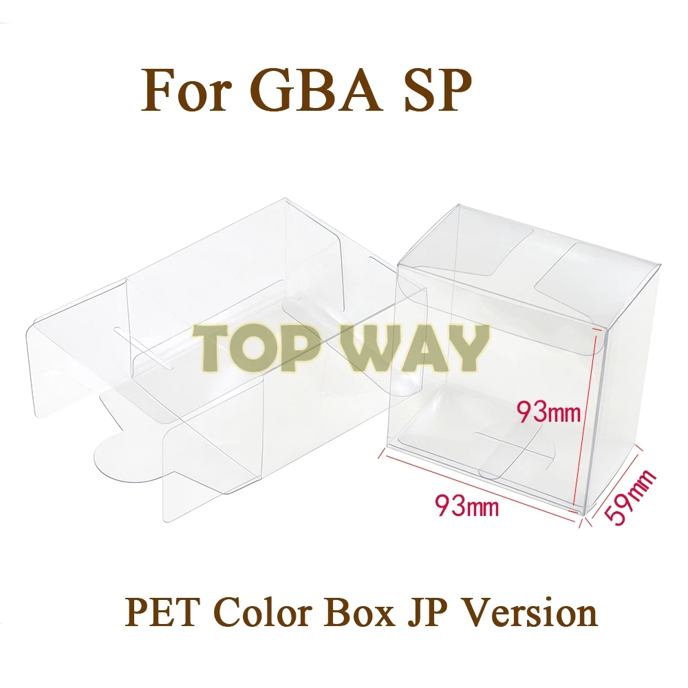 Caja transparente de Color PET para GBA SP, 2 uds., para Game Boy Advance SP, funda para consola, protección de almacenamiento, versión JP
