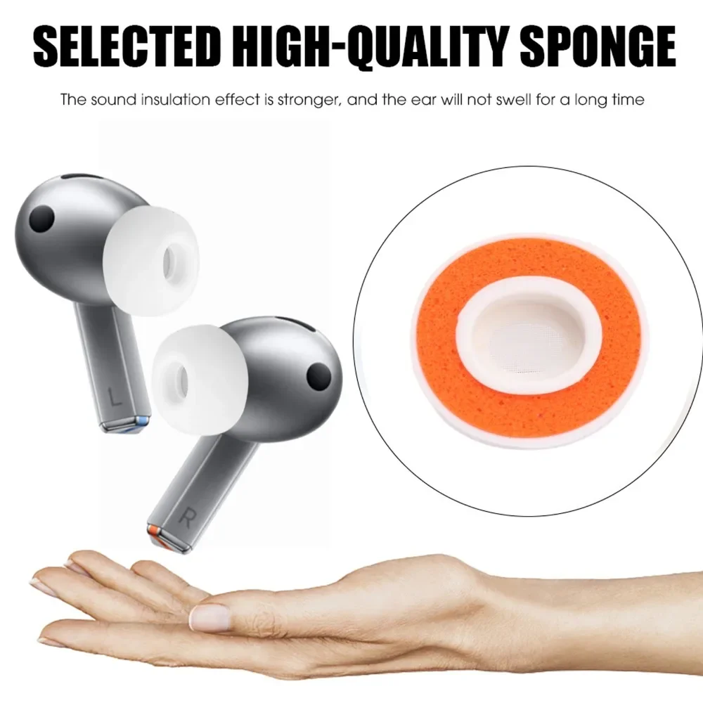 3/1 pares de tapones para los oídos de espuma viscoelástica para Apple Airpods Pro 3 tapones para los oídos suaves aislamiento de ruido auriculares de repuesto protectores para auriculares - imagen 4