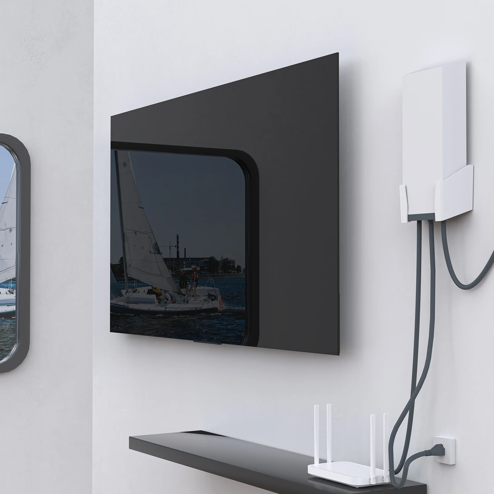 EDUP SK0006 Starlink Soportes de fuente de alimentación planos de alto rendimiento Starlink de alto rendimiento Soporte de pared Compatible con Starlink - imagen 5