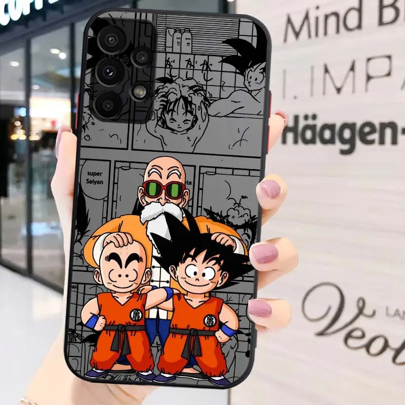 D-Dragon Ball Master Roshi para Samsung Galaxy A71 A55 A54 A51 A16 A06 A04e 5G funda de teléfono translúcida esmerilada - imagen 5