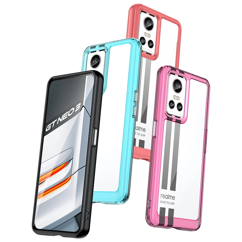 Para Realme GT Neo 3 funda de silicona transparente parachoques TPU carcasa a prueba de golpes para Realme GT Neo 3 2T funda para Realme GT Neo3 - imagen 2