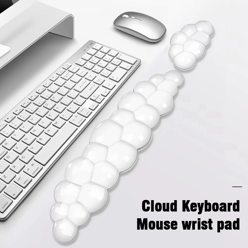 Reposamuñecas para teclado y ratón, ergonómico, para escribir en la oficina, protege la relajación, alfombrilla para ratón con memoria para la muñeca, alfombrilla para ratón para ordenador portátil - imagen 3