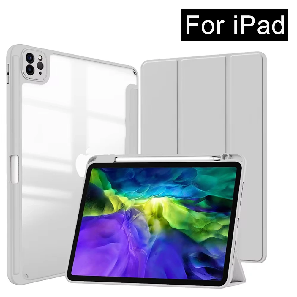 Para IPad Air 11 13 M3 M2 funda 2025 2024 para iPad A16 funda para 10/11a generación 10,9 Pro 11 13 M4 funda Mini 6 7 funda con soporte para lápiz